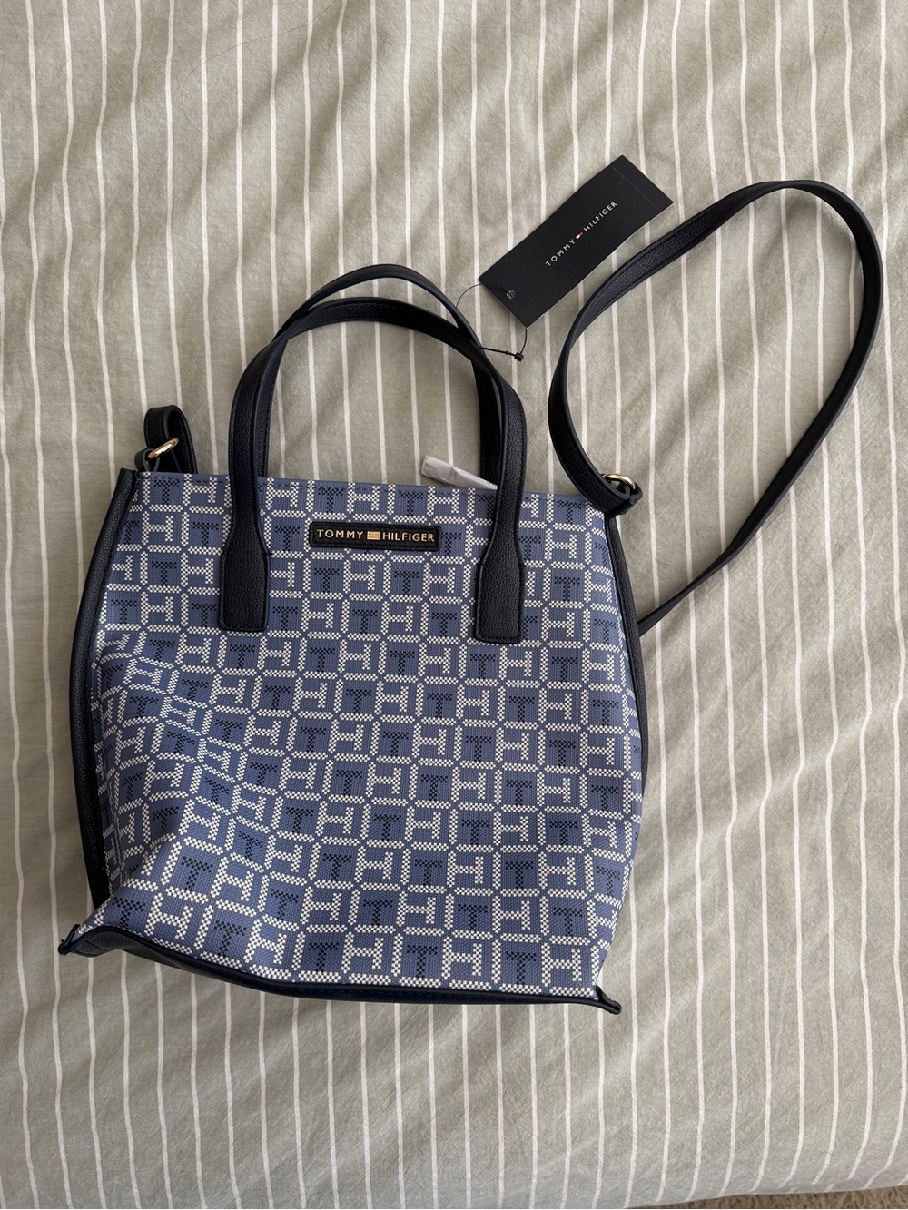NWT Tommy Hilfiger Navy Mini Tote Bag